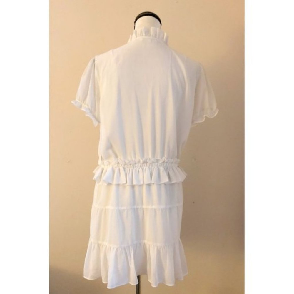 NWT Tularosa Revolve white ruffled Colleen dress - Picture 7 of 9
